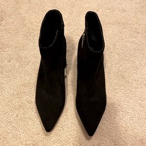 Like new Black suede booties